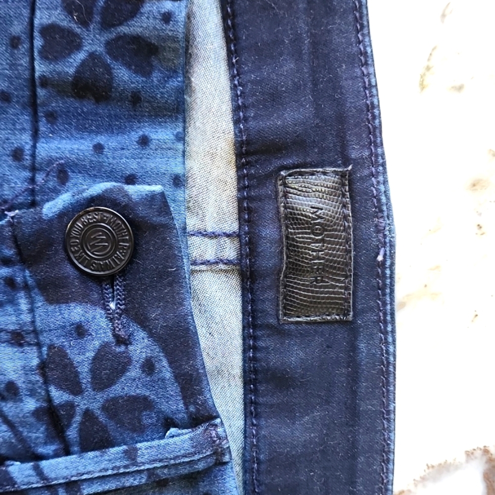 MOTHER Denim The Looker Blue Moon of Tokyo Cotton Crop Pants Size 25 - Picture 6 of 13